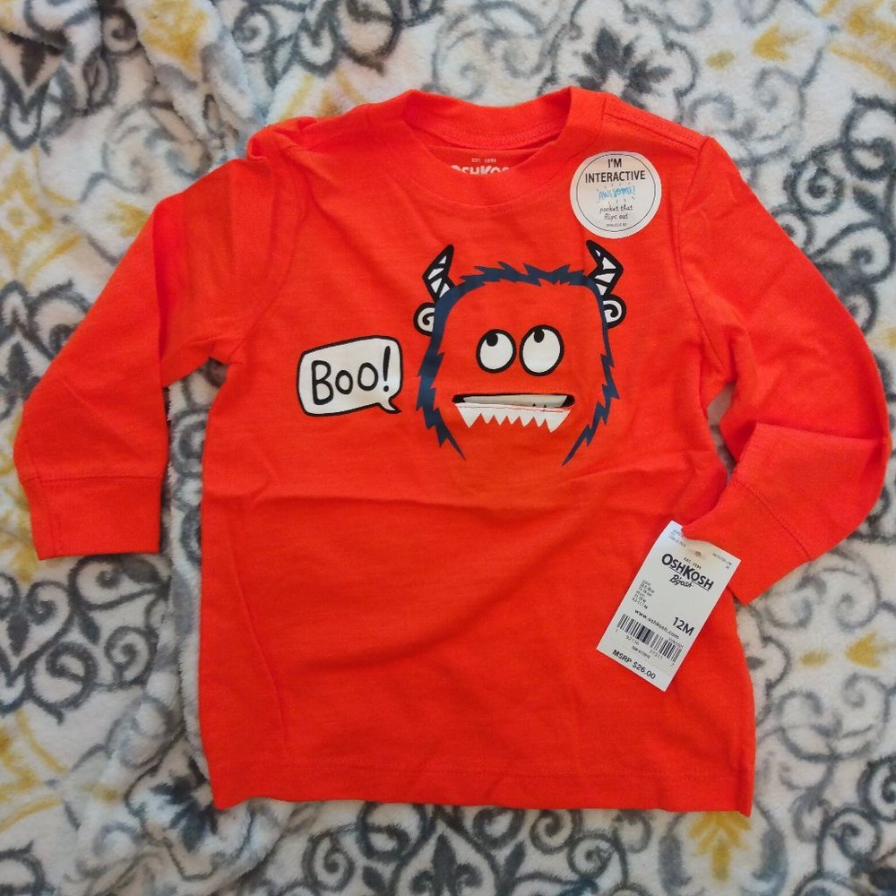 OshKosh B'gosh Halloween Boys Long T-Shirt 12 month for the fun fall festivities